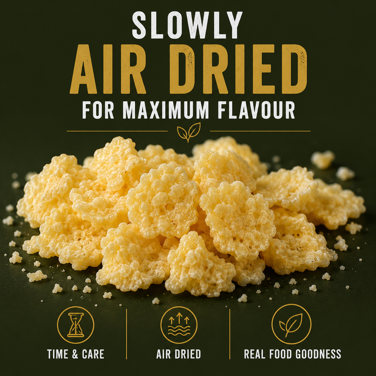 Cottage Cheese & Parmesan Flakes | High Protein Air Dried Snack | 100g